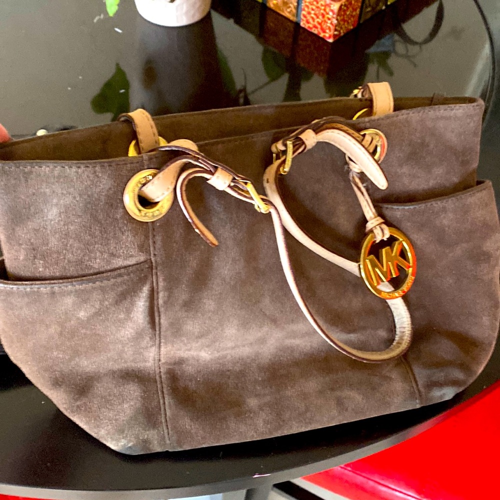 Michael Kors suede shoulder bag